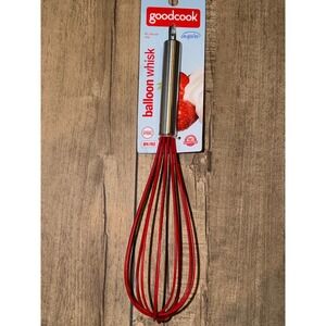 GoodCook Inspire Balloon Whisk Red Silicone Stainless Steel Handle 52156 NEW